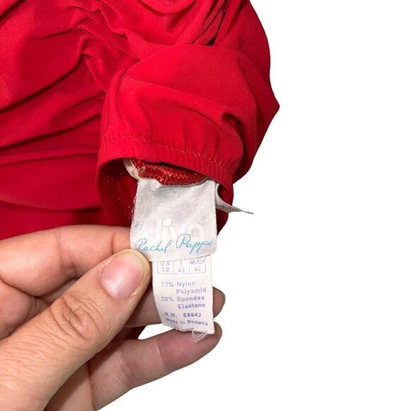 Diva By Rachel Pappo Swimsuit Womens Size 12 One Piece Ruched Made In Romania - Picture 4 of 12